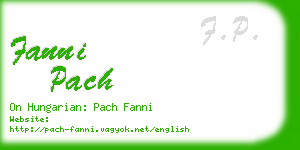 fanni pach business card